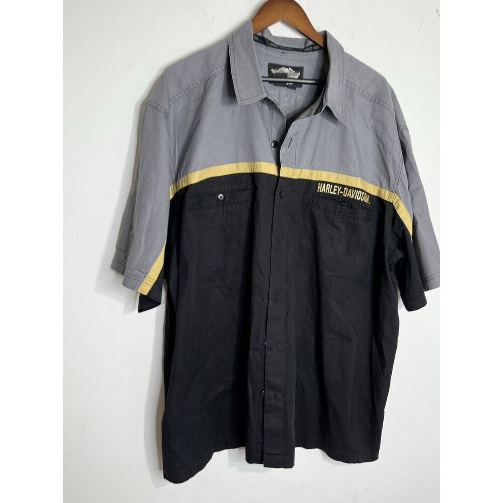 HARLEY-DAVIDSON MOTORCYCLES Shirt EMBROIDERED 1903 Button Front Mens Size 3X